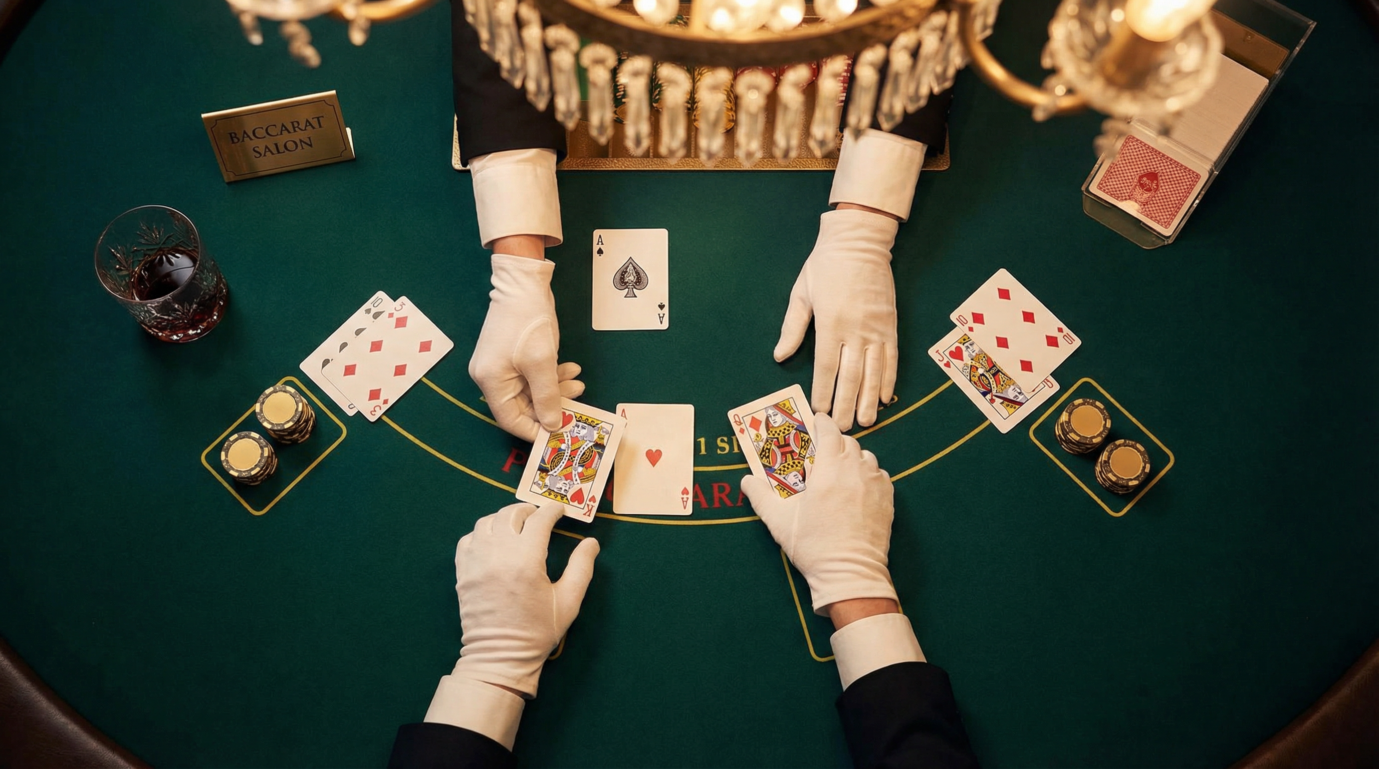 真人百家乐游戏桌，专业荷官发牌